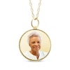 Thumbnail Image 0 of Small Round Rope Edge Photo Charm Necklace 10K Yellow Gold 18"
