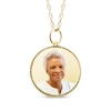 Thumbnail Image 1 of Small Round Rope Edge Photo Charm Necklace 10K Yellow Gold 18&quot;