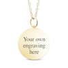 Thumbnail Image 2 of Small Round Rope Edge Photo Charm Necklace 10K Yellow Gold 18&quot;