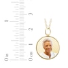 Thumbnail Image 3 of Small Round Rope Edge Photo Charm Necklace 10K Yellow Gold 18&quot;