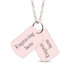 Thumbnail Image 2 of Double Dog Tag Photo & Footprints Swivel Necklace 10K Rose Gold 18&quot;
