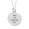 Thumbnail Image 2 of Double Round Photo & Handwritten Message Charm Swivel Necklace 10K White Gold 18&quot;