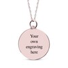 Thumbnail Image 2 of Double Round Photo & Handwritten Message Charm Swivel Necklace 10K Rose Gold 18&quot;