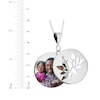 Thumbnail Image 3 of Double Round Photo & Lotus Swivel Necklace Sterling Silver 18&quot;