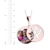 Thumbnail Image 3 of Double Round Photo & Lotus Swivel Necklace 10K Rose Gold 18&quot;