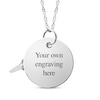 Thumbnail Image 1 of Round Photo & Wing Charms Necklace Sterling Silver 18"