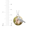 Thumbnail Image 2 of Round Photo & Wing Charms Necklace Sterling Silver 18"