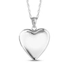 Thumbnail Image 2 of Heart Photo Locket Necklace Sterling Silver 18&quot;