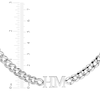 Thumbnail Image 2 of Initials Cuban Curb Chain Necklace Sterling Silver 18&quot;