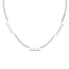 Thumbnail Image 0 of Three-Name Curb Chain Necklace Sterling Silver 18"