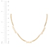 Thumbnail Image 2 of Three-Name Curb Chain Necklace 14K Yellow Gold 18&quot;