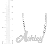 Thumbnail Image 1 of Script Name Curb Chain Necklace Sterling Silver 18"