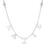 Thumbnail Image 1 of Diamond Station Name Necklace 1/8 ct tw Sterling Silver 18&quot;