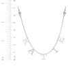 Thumbnail Image 2 of Diamond Station Name Necklace 1/8 ct tw Sterling Silver 18&quot;