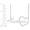 Thumbnail Image 2 of Diamond Heart & Script Name Necklace 3/8 ct tw Sterling Silver 18&quot;