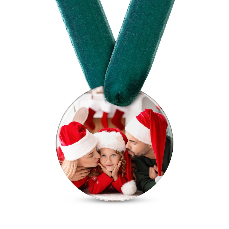 Main Image 1 of Round Disc Photo Ornament Sterling Silver 1.75&quot;