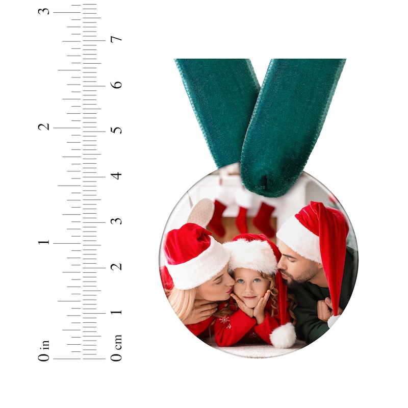 Main Image 3 of Round Disc Photo Ornament Sterling Silver 1.75&quot;