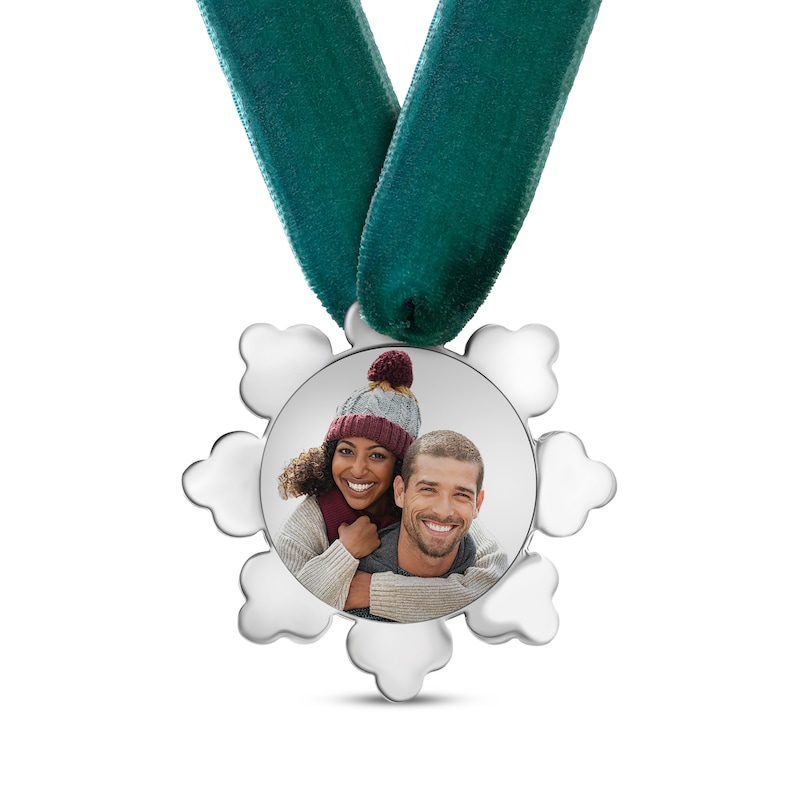 Main Image 1 of Snowflake Photo Ornament Sterling Silver