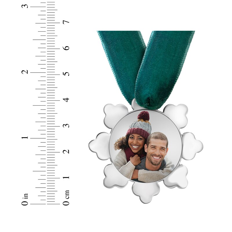 Main Image 3 of Snowflake Photo Ornament Sterling Silver