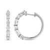 Thumbnail Image 3 of KAY Lab-Grown Diamonds Marquise & Round-Cut Hoop Earrings 1-1/2 ct tw 10K White Gold