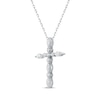 Thumbnail Image 2 of KAY Lab-Grown Diamonds Marquise & Round-Cut Cross Necklace 3/4 ct tw 10K White Gold 18&quot;