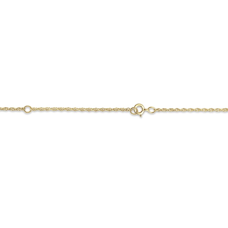 Main Image 2 of Football Double Digit Number & Name Necklace 10K Yellow Gold 22&quot;