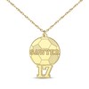 Thumbnail Image 1 of Soccer Name & Number Necklace 10K Yellow Gold 22&quot;