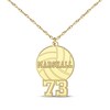 Thumbnail Image 1 of Volleyball Name & Number Necklace 10K Yellow Gold 22&quot;