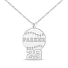 Thumbnail Image 1 of Baseball Name & Number Necklace Sterling Silver 22&quot;