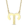 Thumbnail Image 1 of Aries Zodiac Symbol Name Necklace 10K Yellow Gold 18&quot;
