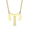 Thumbnail Image 1 of Aries Zodiac Symbol Name Necklace 14K Yellow Gold 18&quot;