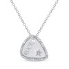 Thumbnail Image 1 of Diamond Guitar Pick &quot;Rock&quot; Necklace 1/15 ct tw Sterling SIlver 18&quot;
