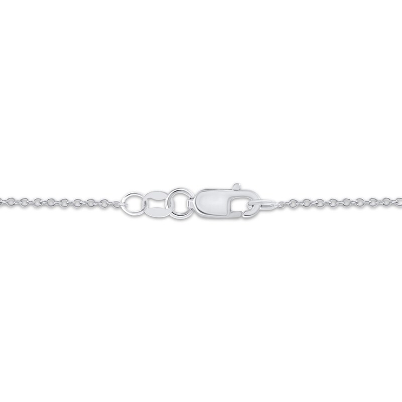 Main Image 2 of Diamond Guitar Pick &quot;Rock&quot; Necklace 1/15 ct tw Sterling SIlver 18&quot;
