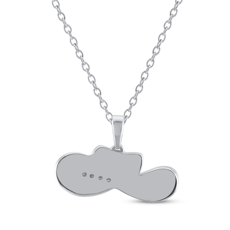 Main Image 3 of Diamond Accent Cowboy Hat Necklace Sterling Silver 18&quot;