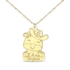 Thumbnail Image 1 of Cow Diamond Accent Necklace 10K Yellow Gold 18"