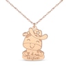 Thumbnail Image 1 of Cow Diamond Accent Necklace 14K Rose Gold 18"