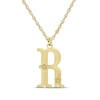 Thumbnail Image 1 of Brushed Letter Necklace 10K Yellow Gold 18&quot;