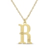 Thumbnail Image 1 of Brushed Letter Necklace 14K Yellow Gold 18&quot;