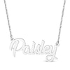 Thumbnail Image 1 of Cursive Script Name Necklace 10K White Gold 18&quot;