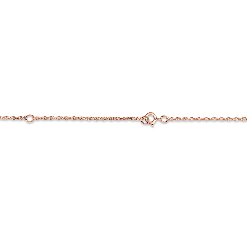 Main Image 2 of Diamond Accent Heart & Infinity Name Necklace 14K Rose Gold 18&quot;