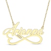Thumbnail Image 1 of Diamond Accent Heart & Infinity Name Necklace 14K Yellow Gold 18"