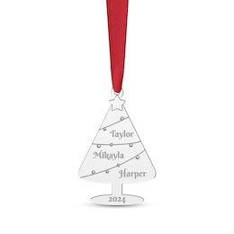 Engravable Christmas Tree Ornament Sterling Silver