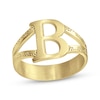 Thumbnail Image 1 of Brushed Letter Ring 10K Yellow Gold
