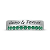 Thumbnail Image 4 of Round-Cut Lab-Created Emerald Engravable Ring Sterling Silver