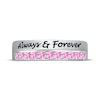 Thumbnail Image 4 of Round-Cut Pink Lab-Created Sapphire Engravable Ring Sterling Silver