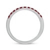 Thumbnail Image 3 of Round-Cut Lab-Created Ruby Engravable Ring Sterling Silver