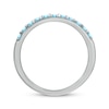 Thumbnail Image 3 of Round-Cut Blue Topaz Engravable Ring Sterling Silver
