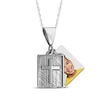 Thumbnail Image 0 of Square Photo & Cross Necklace Sterling Silver 18"