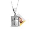 Thumbnail Image 1 of Square Photo & Cross Necklace Sterling Silver 18&quot;
