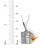 Thumbnail Image 3 of Square Photo & Cross Necklace Sterling Silver 18&quot;